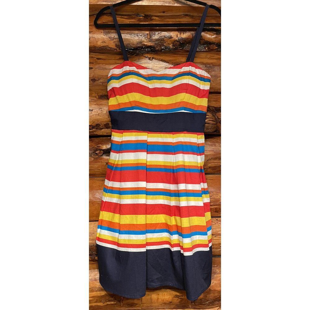 As U Wish‎ Bold Colored Striped Strapless Dress Size Juniors 7